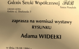 Adam Widełka - wernisaż i wystawa rysunku, Grand Hotel, Kraków - 19.08.1994